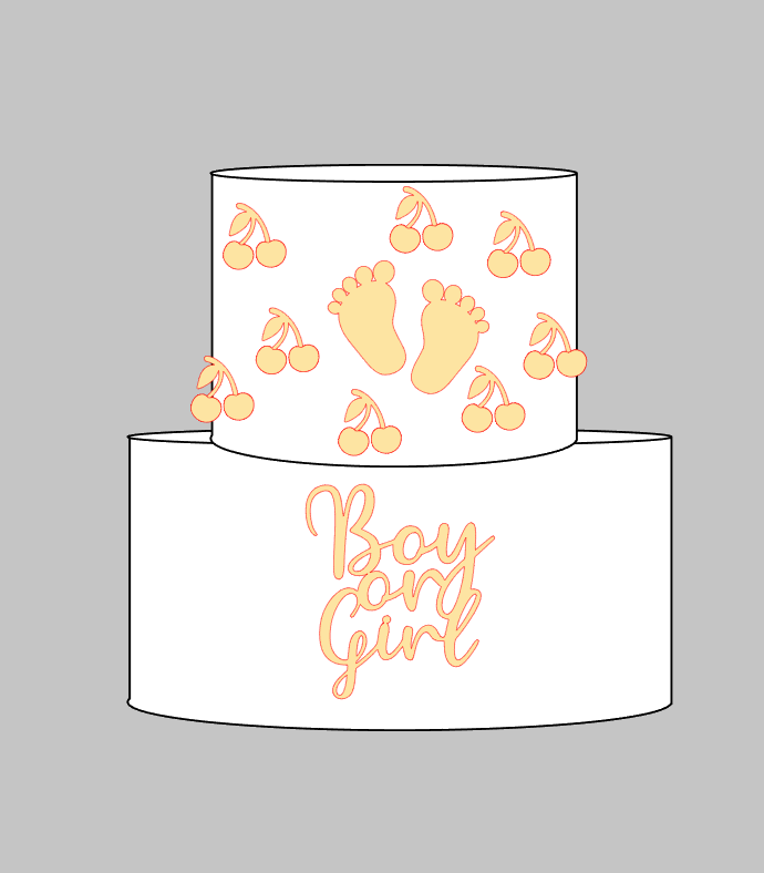 Arquivo Profissional Boy or Girl cha revelacao em Camadas Silhouette Studio | Baixe na Hora