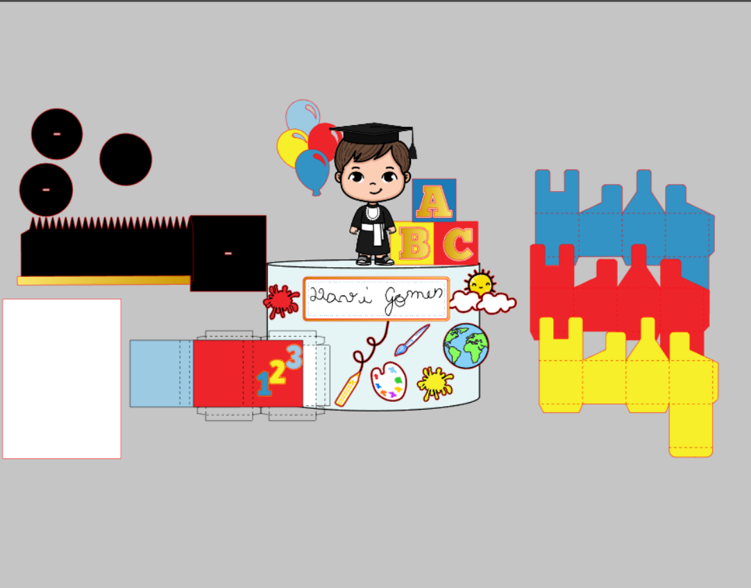 Arquivo Personalizado ABC Impresso e Camadas | Download Imediato Silhouette