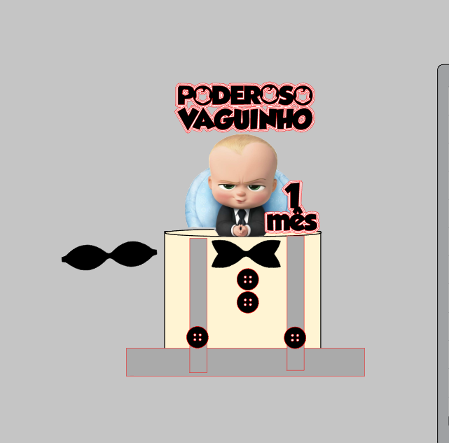 Arquivo de Corte Impresso e Camadas Poderoso Chefinho | Silhouette Studio Download Imediato