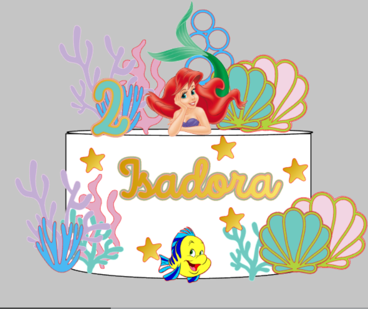 Arquivo de Corte Impresso e Camadas Ariel | Silhouette Studio Download Imediato