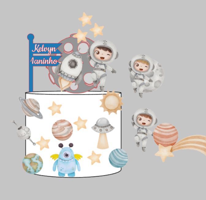 Arquivo de Corte Astronauta aquarelado Impresso | Silhouette Studio + Download Imediato