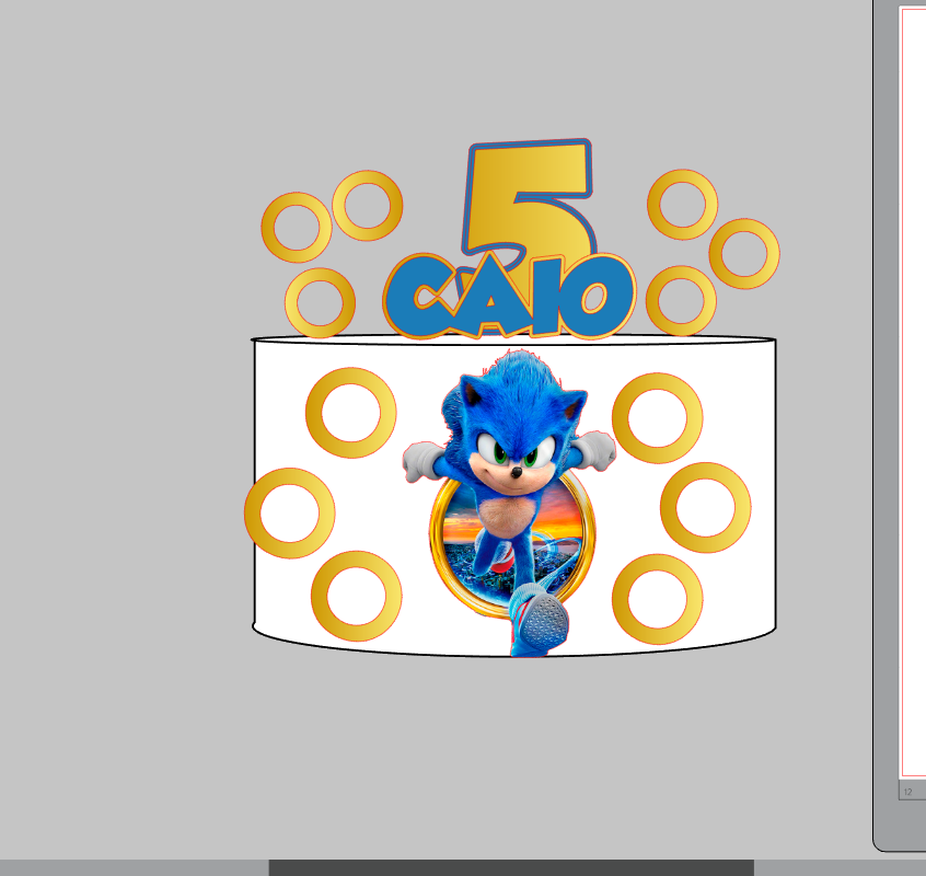 Arquivo Profissional Sonic Impresso Silhouette Studio | Baixe na Hora