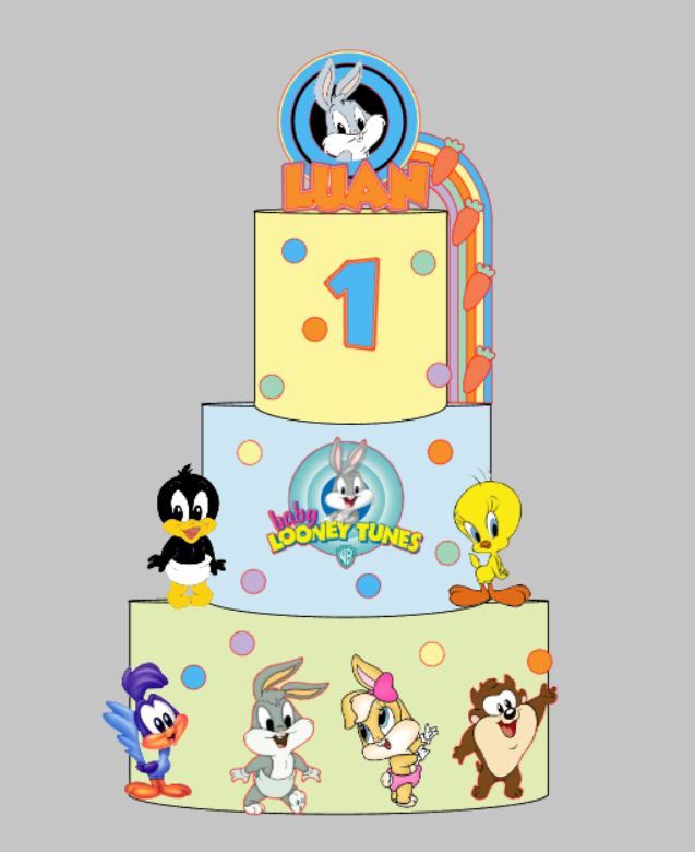 Arquivo Personalizado Baby looney tunes Impresso e Camadas | Download Imediato Silhouette