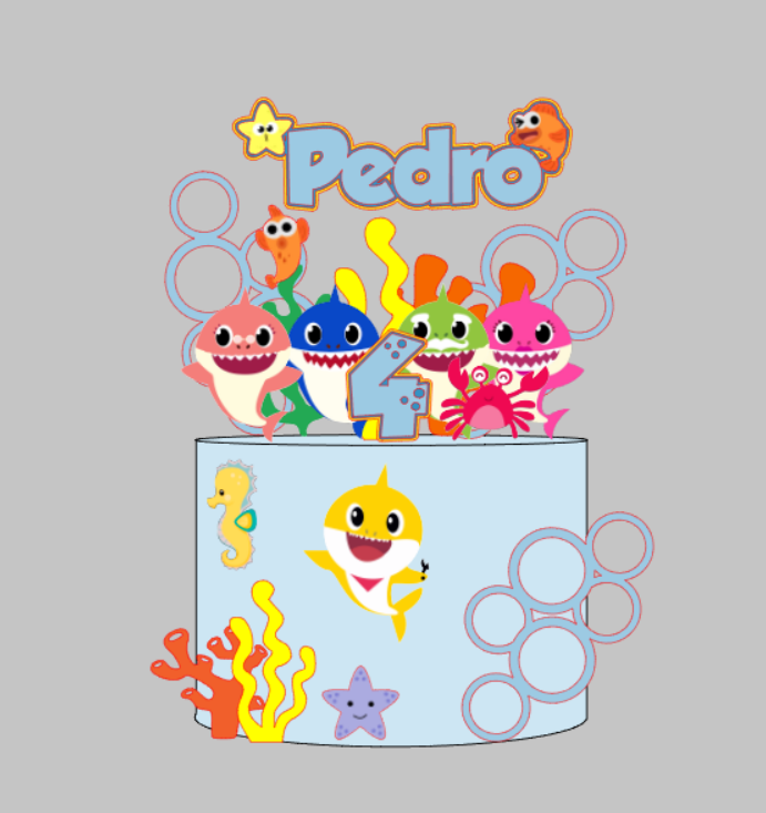 Arquivo de Corte Baby Shark Impresso e Camadas | Silhouette Studio + Download Imediato