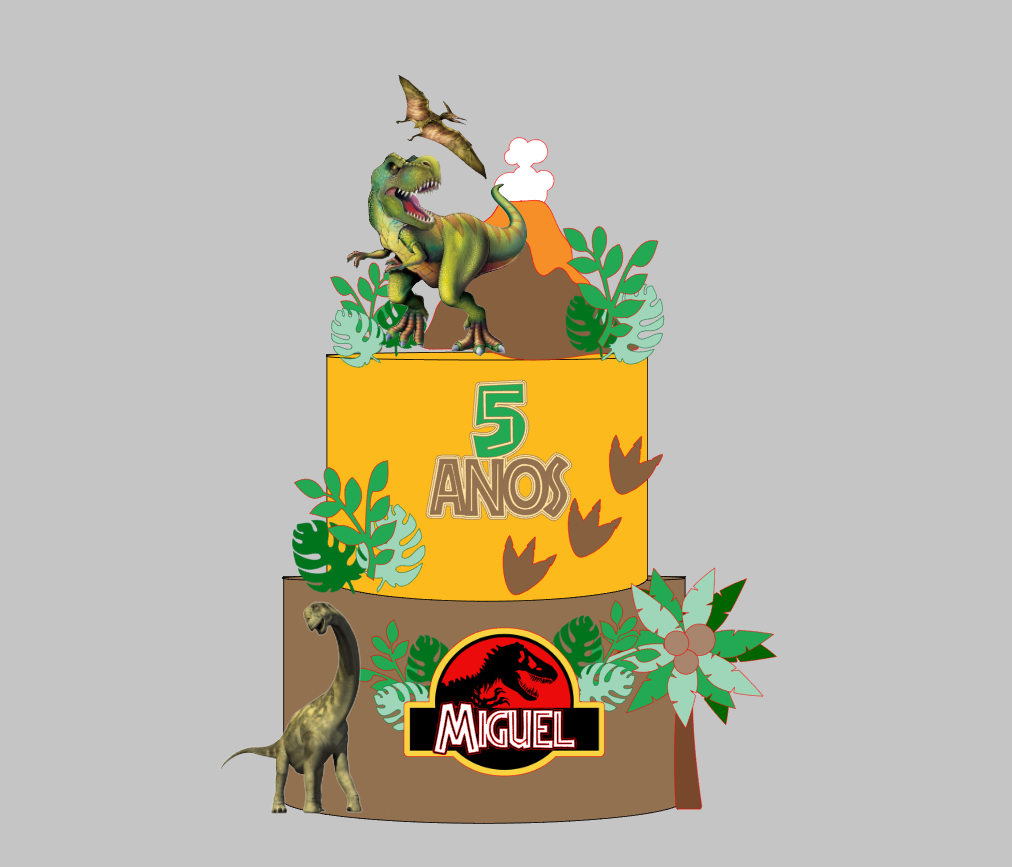 Modelo Dinossauro Jurassic Impresso e Camadas Arquivo Digital | Pronto para Produção