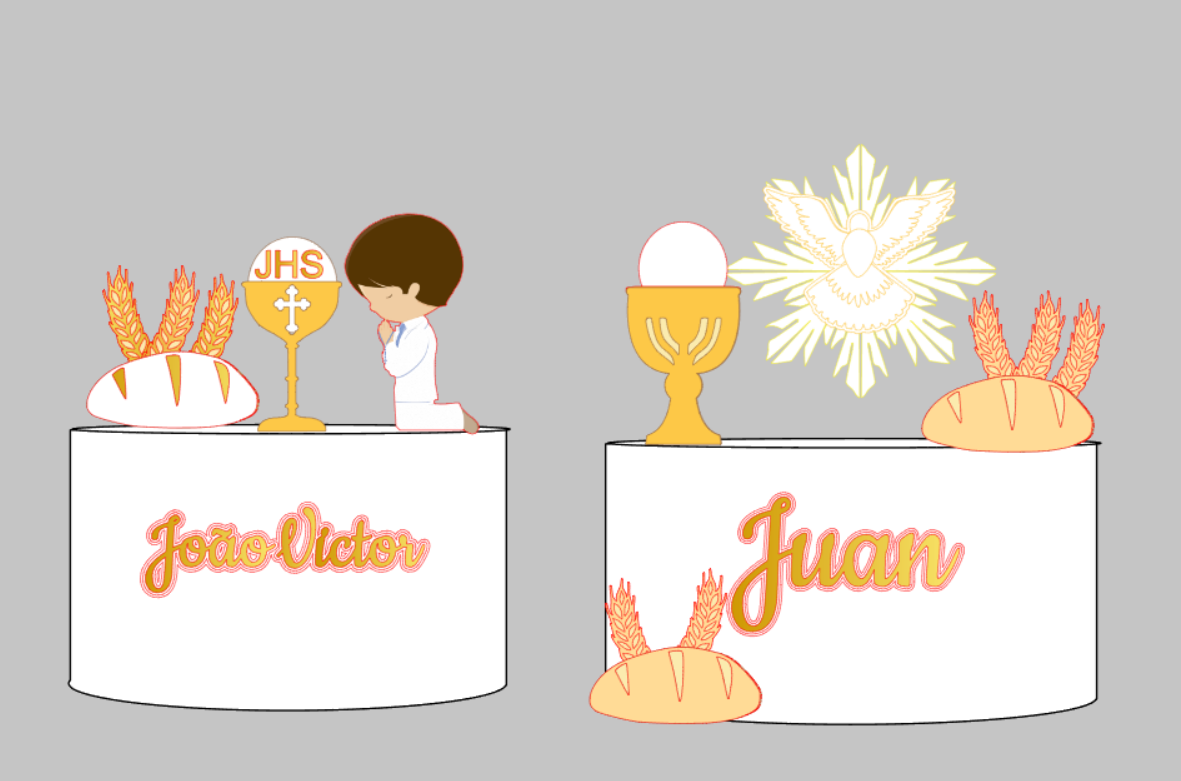 Arquivo de Corte Eucaristia menino Impresso e Camadas | Silhouette Studio + Download Imediato