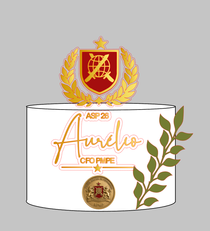 Arquivo Profissional Logo militar Impresso e Camadas Silhouette Studio | Baixe na Hora
