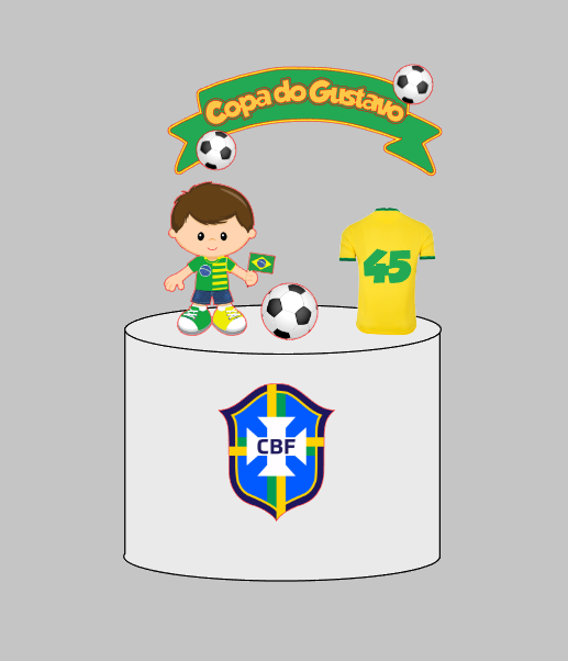 Arquivo Silhouette Studio Copa, Brasil Impresso e Camadas Pronto para Uso | Download Rápido