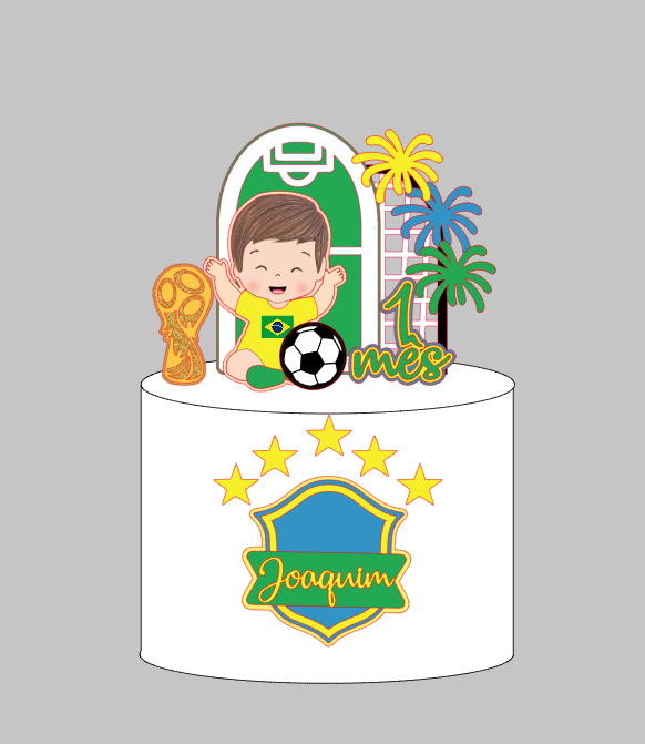 Arquivo de Corte em Camadas Copa menino bebê | Silhouette Studio Download Imediato