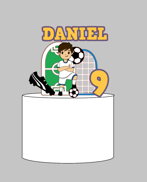 Arquivo de Corte em Camadas Futebol menino | Silhouette Studio Download Imediato