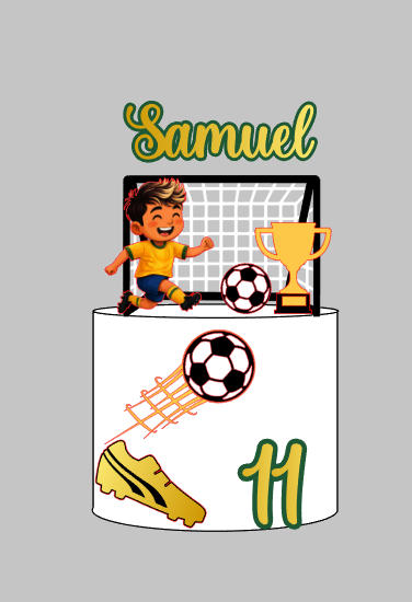 Arquivo Profissional Futebol menino Impresso e Camadas Silhouette Studio | Baixe na Hora