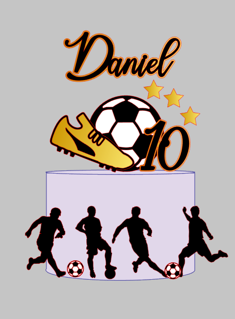 Arquivo Futebol, silhueta jogadores em Camadas para Corte ou Impressão | Silhouette Studio