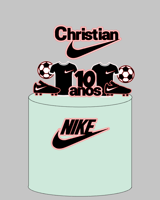 Arquivo Futebol, simbolo nike em Camadas para Corte ou Impressão | Silhouette Studio