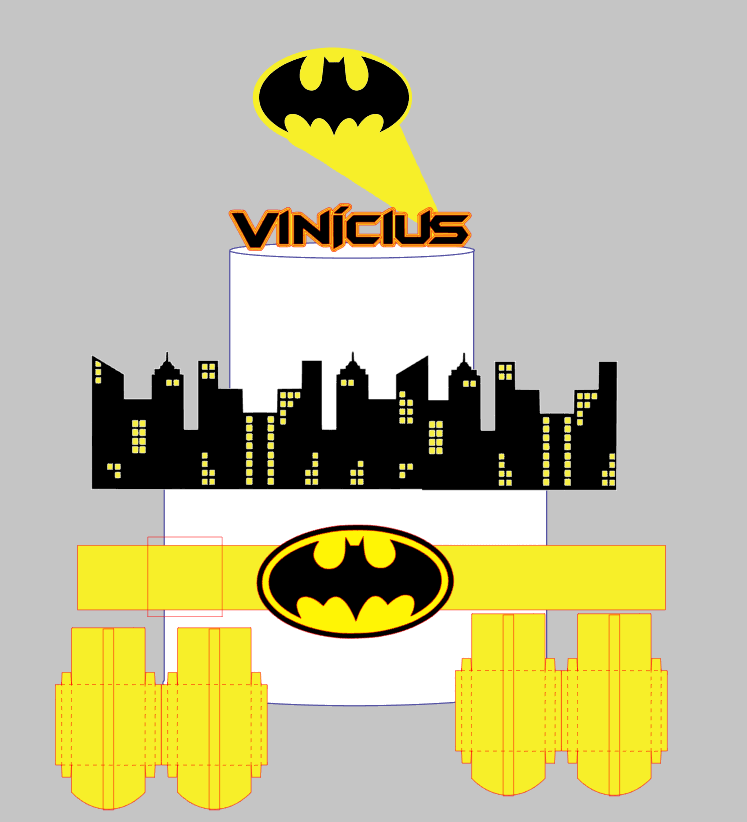 Modelo Batman, cinto com bolsos em Camadas Arquivo Digital | Pronto para Produção