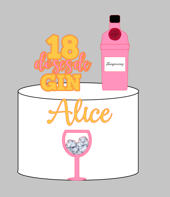 Arquivo Personalizado Bebida Tanqueray em Camadas | Download Imediato Silhouette