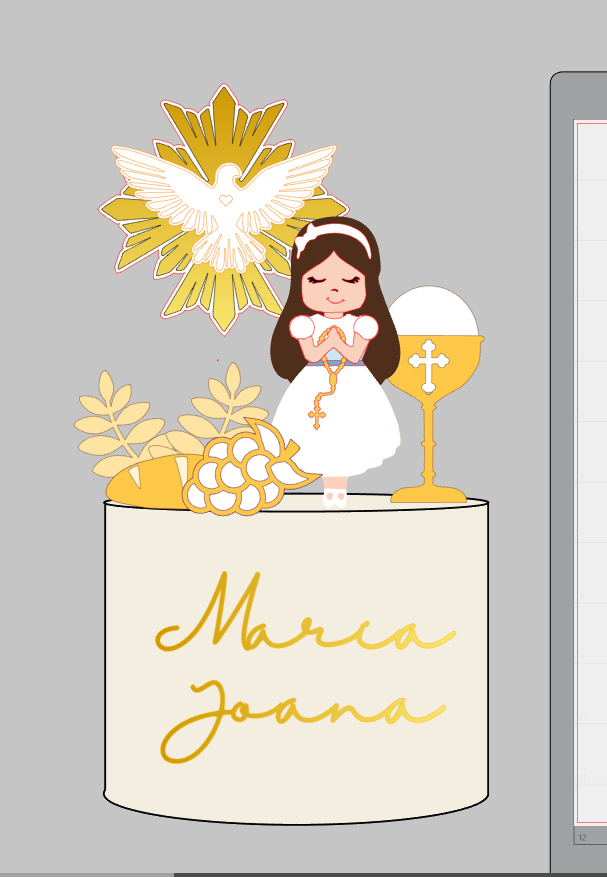 Arquivo Batizado em Camadas para Corte ou Impressão | Silhouette Studio