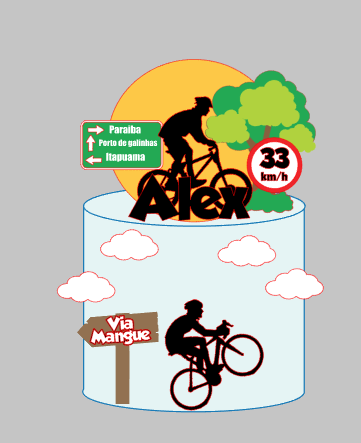 Arquivo Profissional Ciclista em Camadas Silhouette Studio | Baixe na Hora