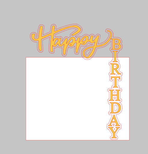 Arquivo de Corte em Camadas Happy Bidthday | Silhouette Studio Download Imediato
