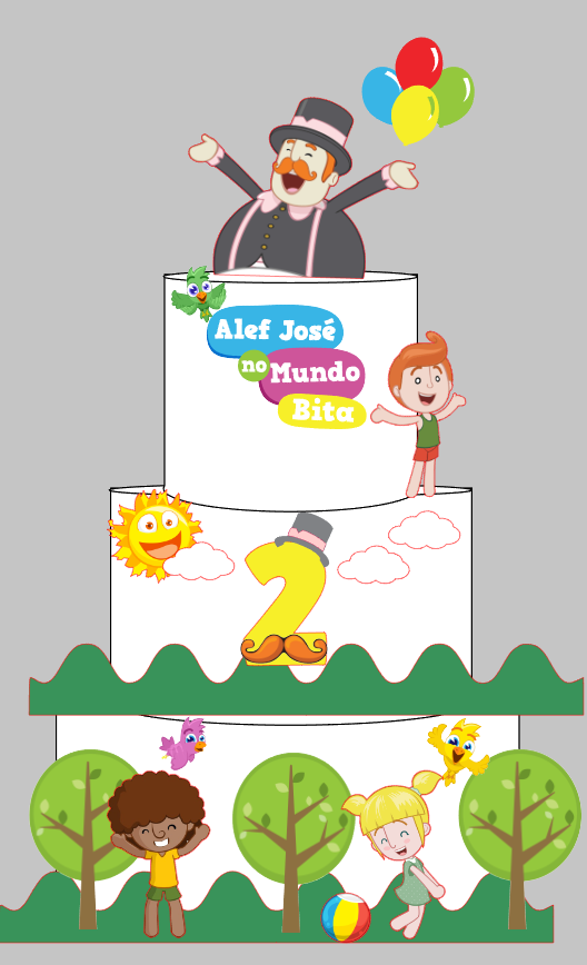 Arquivo Mundo Bita Impresso e Camadas para Corte ou Impressão | Silhouette Studio