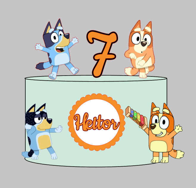 Modelo Bluey Impresso Arquivo Digital | Pronto para Produção
