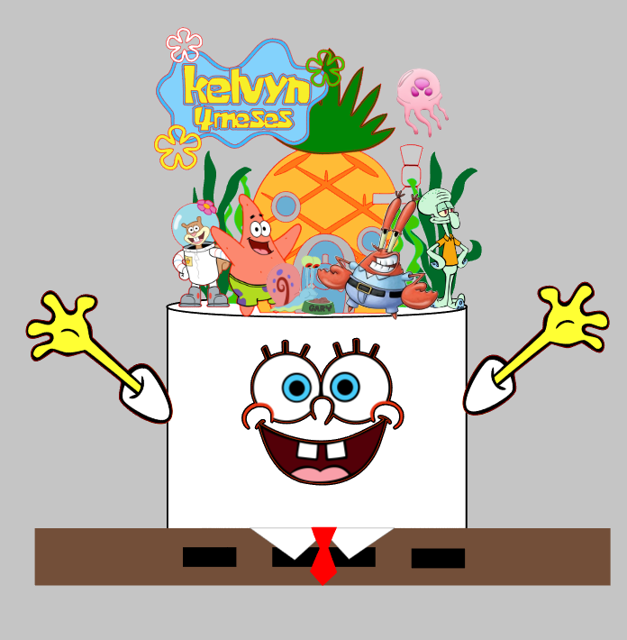 Arquivo Profissional Bob esponja Impresso e Camadas Silhouette Studio | Baixe na Hora