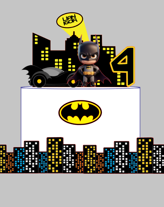 Arquivo Silhouette Studio Batman baby Impresso e Camadas Pronto para Uso | Download Rápido