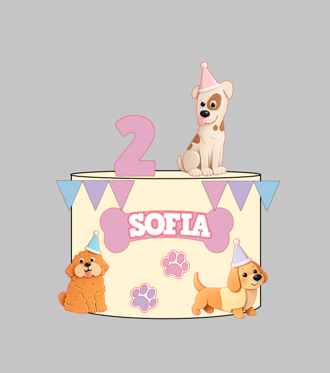Arquivo Cachorros Impresso e Camadas para Corte ou Impressão | Silhouette Studio