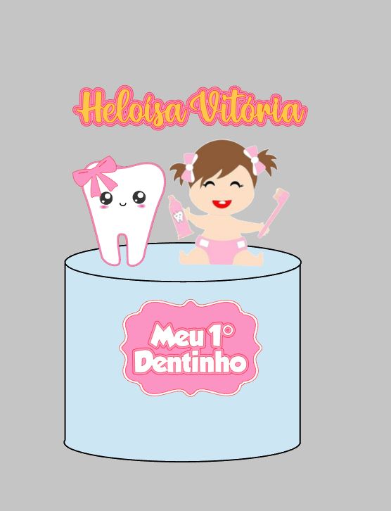 Arquivo de Corte Impresso Dentinho menina | Silhouette Studio Download Imediato
