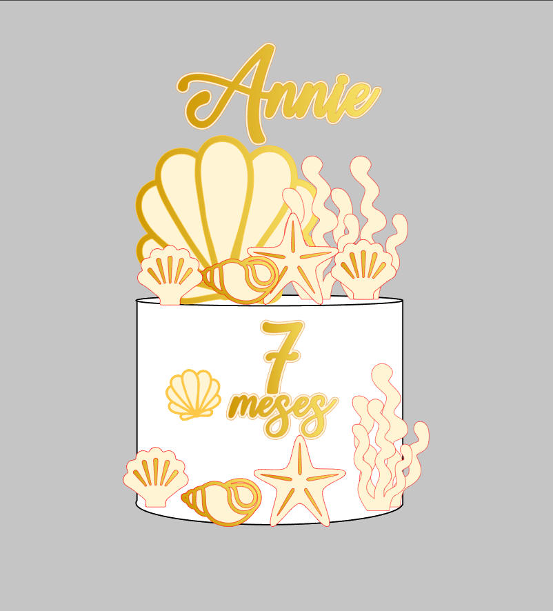 Modelo Fundo do mar/ Conchas em Camadas Arquivo Digital | Pronto para Produção