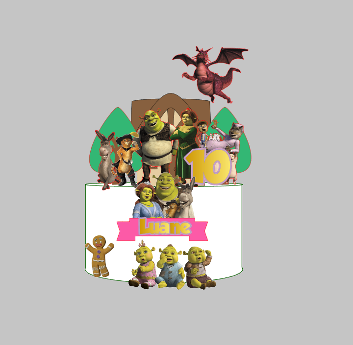 Arquivo de Corte shrek Impresso e Camadas | Silhouette Studio + Download Imediato