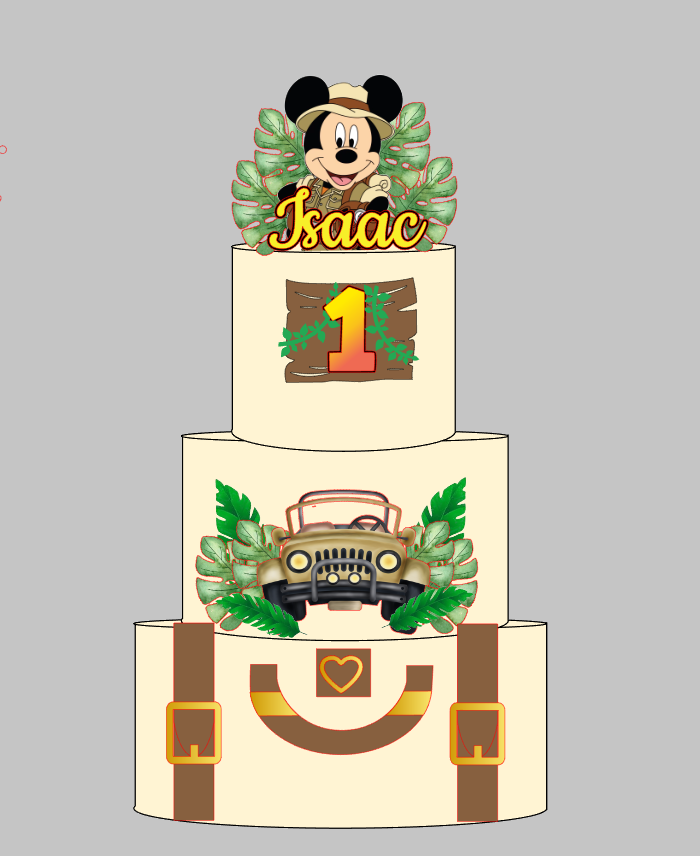 Arquivo Digital Mickey safari para Silhouette Studio Impresso e Camadas | Acesso Instantâneo