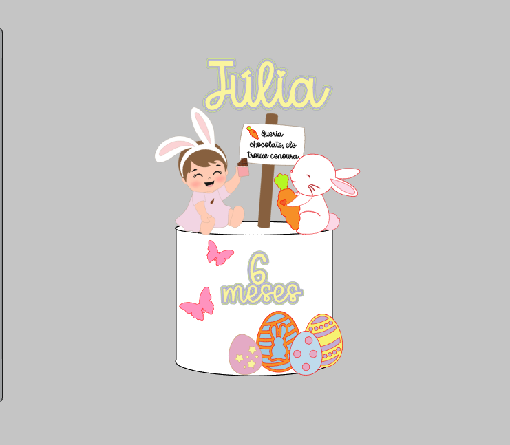 Arquivo de Corte em Camadas Menina pascoa | Silhouette Studio Download Imediato