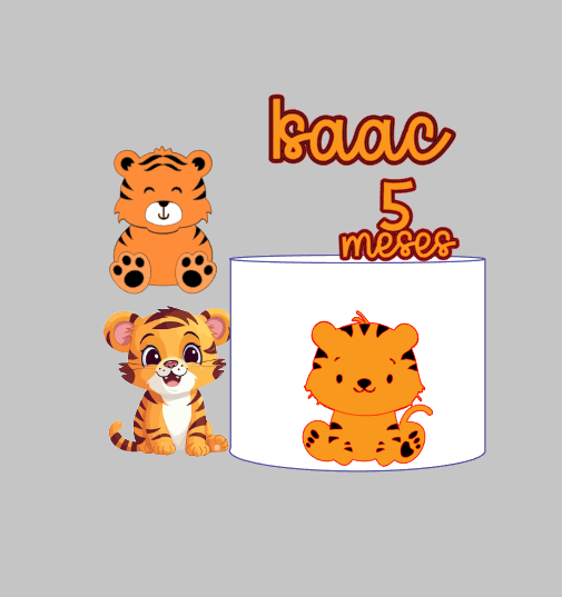 Arquivo de Corte Tigre baby Impresso e Camadas | Silhouette Studio + Download Imediato