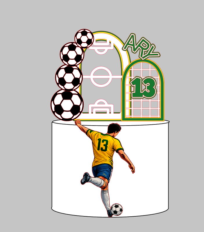 Arquivo Silhouette Studio Futebol Impresso e Camadas Pronto para Uso | Download Rápido