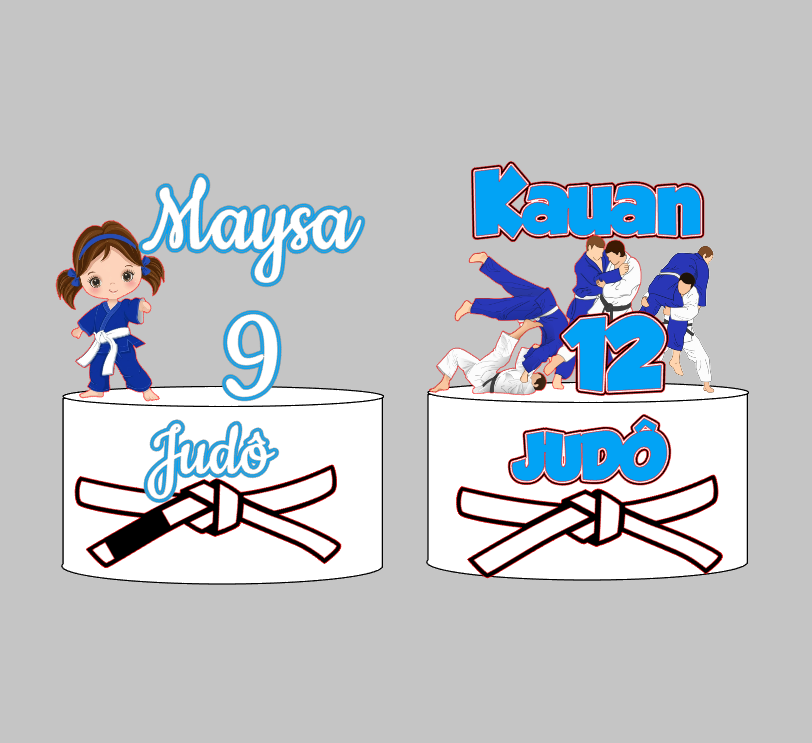 Arquivo Personalizado Judô menino e menina Impresso e Camadas | Download Imediato Silhouette