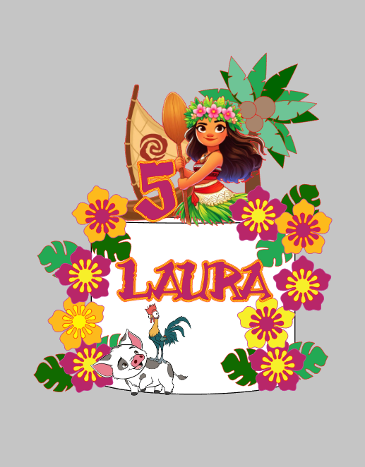 Arquivo Moana Impresso e Camadas para Corte ou Impressão | Silhouette Studio