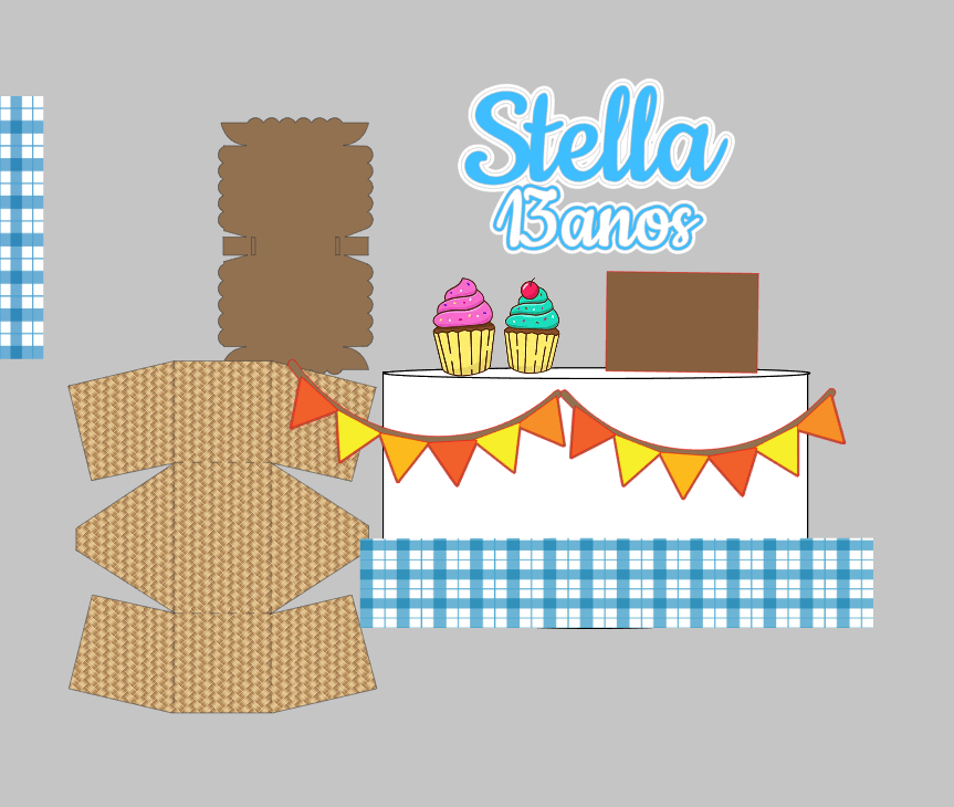 Arquivo Personalizado Pic nic com cesta 3D Impresso e Camadas | Download Imediato Silhouette