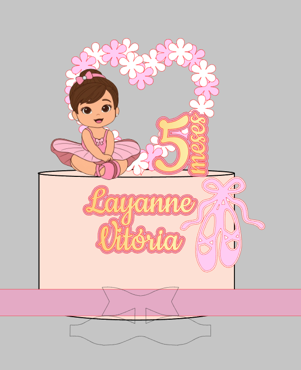 Arquivo de Corte Bailarina Impresso e Camadas | Silhouette Studio + Download Imediato