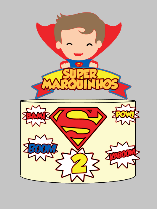 Arquivo de Corte Super homem baby em Camadas | Silhouette Studio + Download Imediato