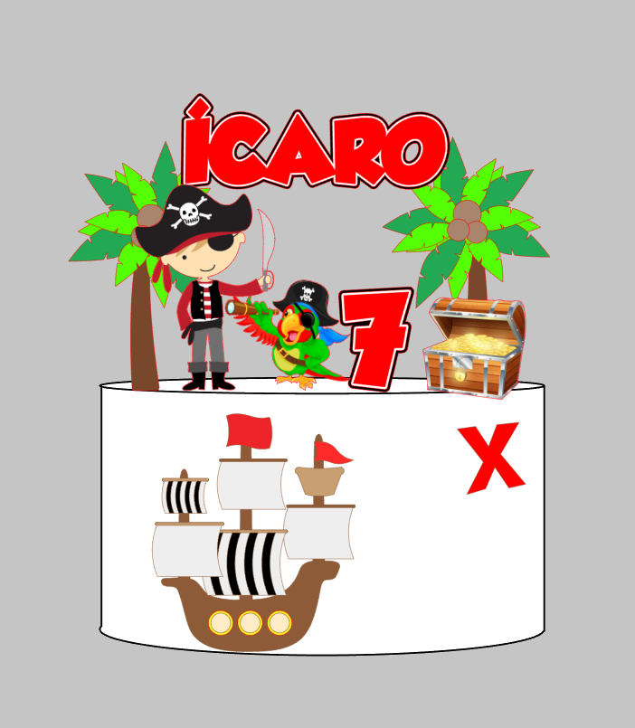 Arquivo Silhouette Studio Pirata Impresso e Camadas Pronto para Uso | Download Rápido