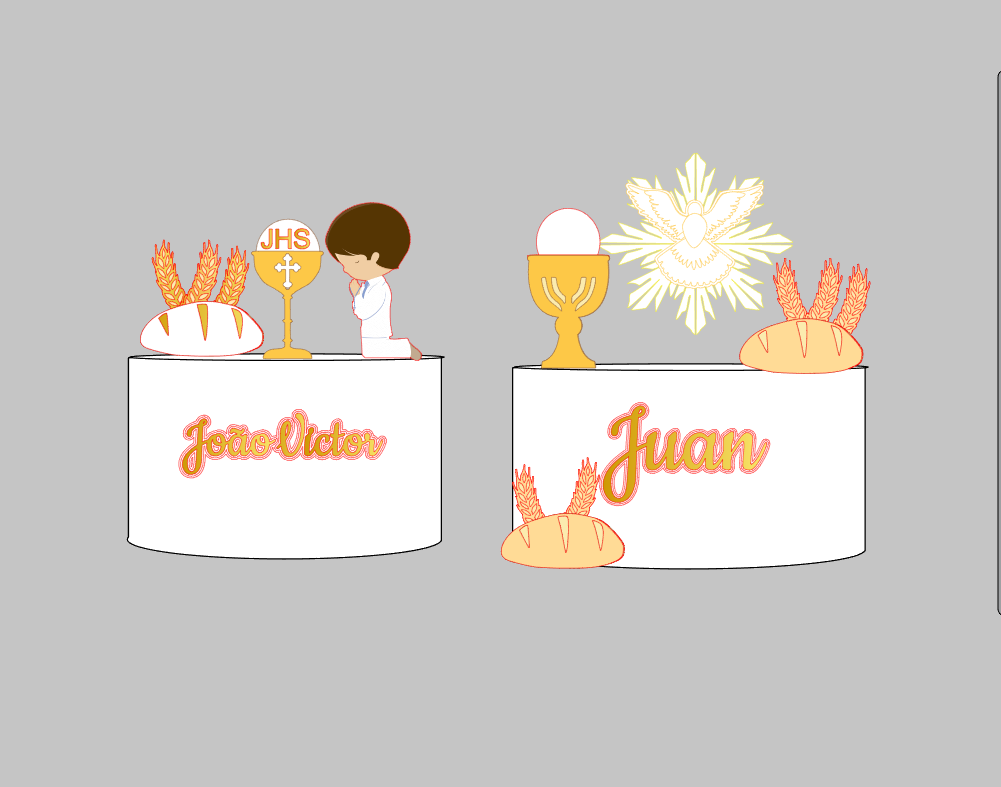 Arquivo Batizado Impresso e Camadas para Corte ou Impressão | Silhouette Studio