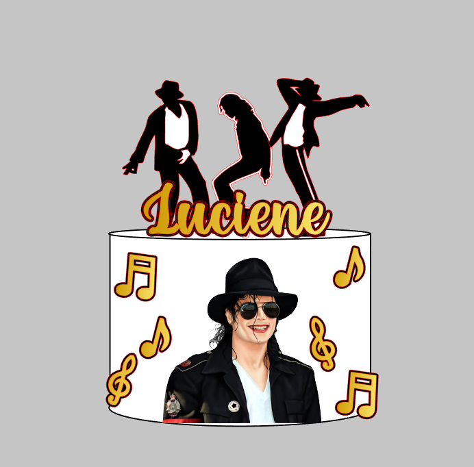 Arquivo Personalizado Michael Jackson Impresso e Camadas | Download Imediato Silhouette
