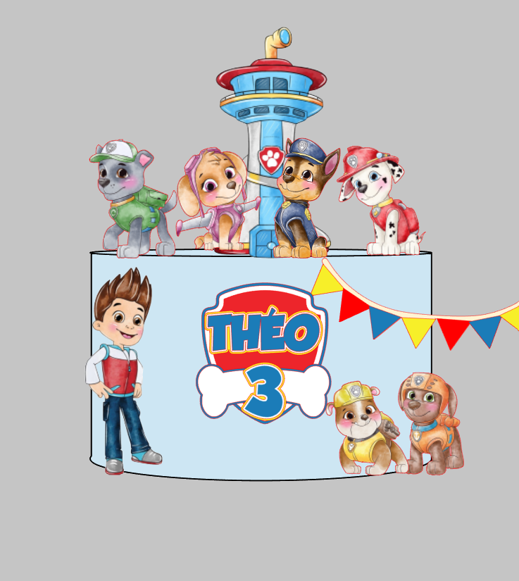 Arquivo Personalizado Patrulha Canina Impresso | Download Imediato Silhouette