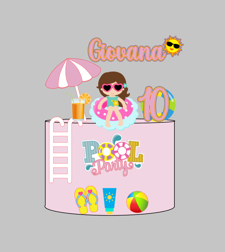 Arquivo de Corte Pool Party Impresso | Silhouette Studio + Download Imediato
