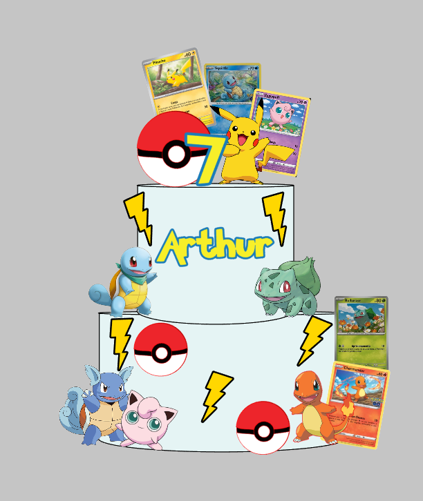 Modelo Cartas Pokemon em Camadas Arquivo Digital | Pronto para Produção