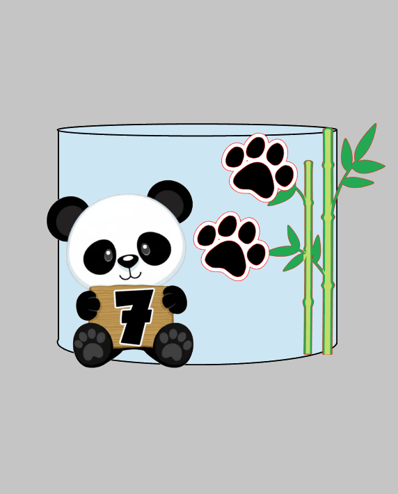 Arquivo de Corte Panda bambu Impresso e Camadas | Silhouette Studio + Download Imediato