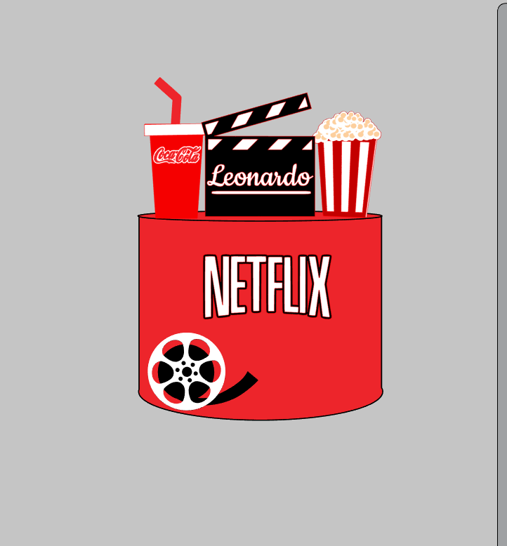 Topo de Bolo Netflix em Camadas em Arquivo de Corte | Envio Imediato