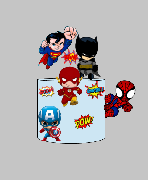 Arquivo Profissional Super Herois cut Impresso Silhouette Studio | Baixe na Hora