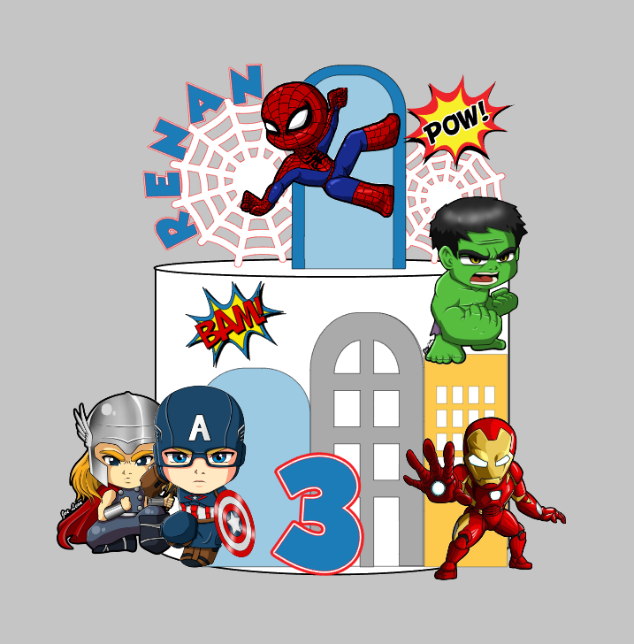Arquivo Personalizado Super Heroi Cut Impresso e Camadas | Download Imediato Silhouette