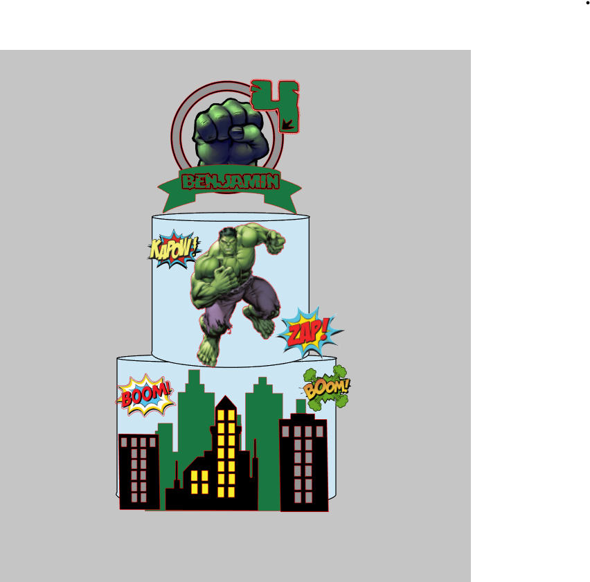 Arquivo Silhouette Studio Hulk Impresso e Camadas Pronto para Uso | Download Rápido